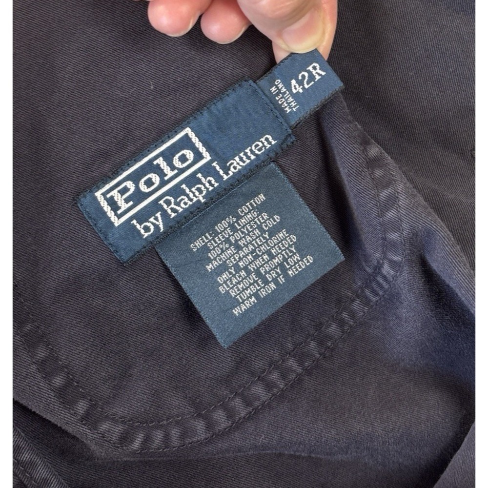 Vintage Polo Ralph Lauren Tropical Cruising‎ Club Blazer Mens 42R Navy Cotton - Picture 11 of 16
